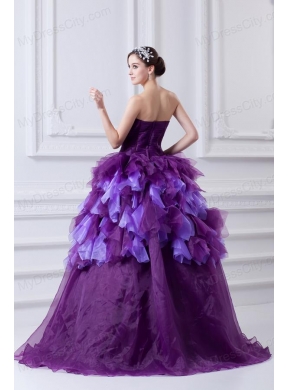 2014 Beading Multi-color Sweetheart Ball Gown Quinceanera Dress with Ruffles