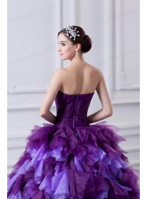 2014 Beading Multi-color Sweetheart Ball Gown Quinceanera Dress with Ruffles
