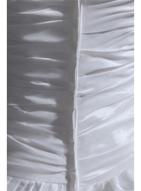 Ball Gown Wide Straps Wedding Dress with Appliques and Flowers