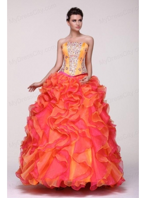 Sweetheart Beading and Appliques Multi-color Quinceanera Dress
