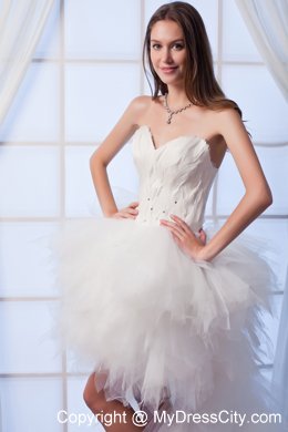 New Arrival A-line Sweetheart High-low Appliques and Beading Wedding Dress
