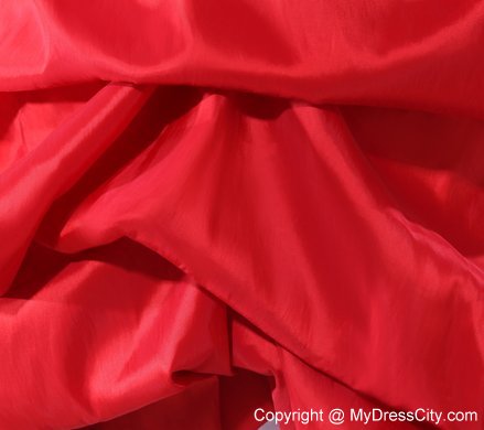 2013 Pick-ups Mermaid Strapless Court Train Red Flowery Wedding Dress