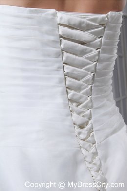 Graceful Appliques and Ruching Sweetheart Wedding Gown Dress on Sale