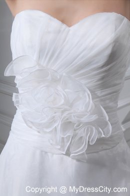 Graceful Appliques and Ruching Sweetheart Wedding Gown Dress on Sale