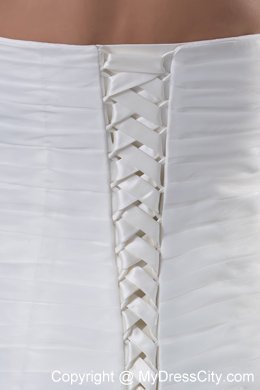 Gorgeous White A-line Appliques Brush Train Long Wedding Dress with Jacket