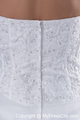 Romantic Pick-ups and Beading Brush Train Wedding Gowns under 250