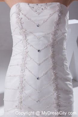 Luxurious Mermaid Beading Ruffled Layers Brush Train Strapless Bridal Dress