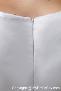 Amazing Scoop Knee-length Beaded and Feathered Bridal Gown Sleeveless