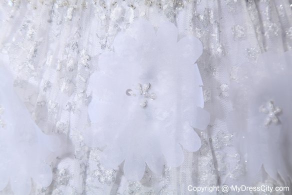 Best White Beading Sweetheart Flowery Beaded over Bodice Wedding Dress