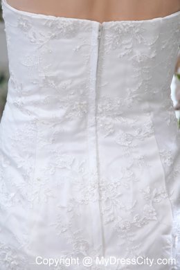 Stylish High-neck Mermaid Sweetheart Court Train Column Wedding Dress