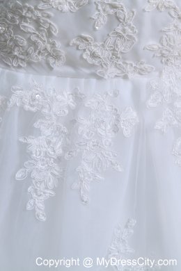 Iconic Trumpet Straps Brush Train Tulle and Lace Wedding Dress under 250