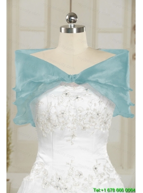 Elegant Beading 2015 Quinceanera Dress in Baby Blue