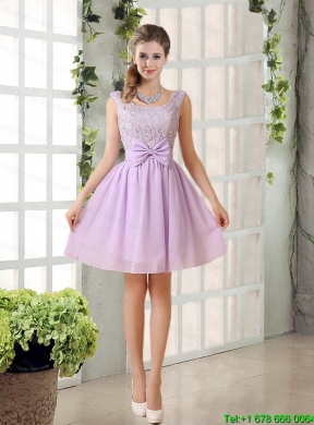 2015 Most Beautiful Chiffon A Line Mothr of The Bride Dress with Bowknot