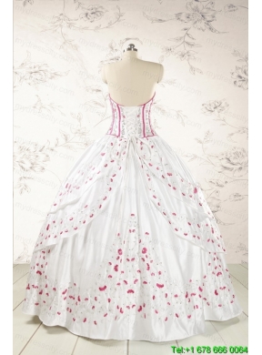 2015 Cheap Strapless Quinceanera Dresses with Appliques