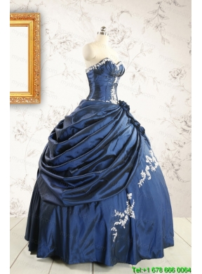 Perfect Sweetheart Navy Blue Quinceanera Dresses with Wraps