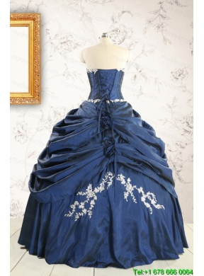 Perfect Sweetheart Navy Blue Quinceanera Dresses with Wraps