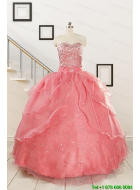 Pretty Beading Ball Gown Sweetheart Quinceanera Dresses