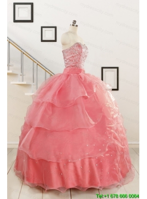 Pretty Beading Ball Gown Sweetheart Quinceanera Dresses