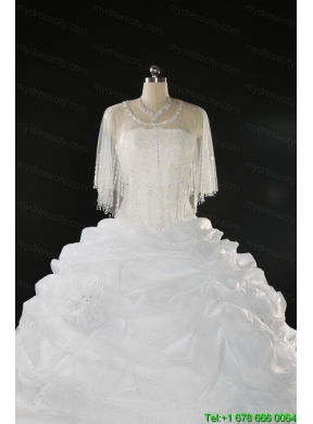 Pretty Strapless Beading Quinceanera Dresses for 2015