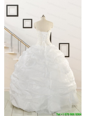 Pretty Strapless Beading Quinceanera Dresses for 2015