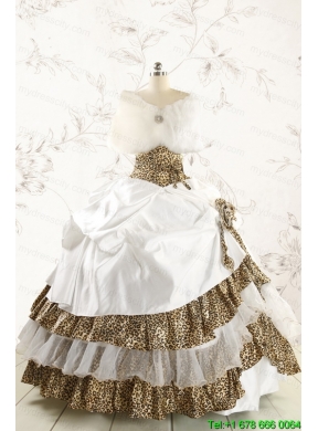 2015 Unique Quinceanera Dresses with Strapless Leopard