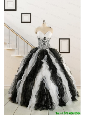 Discount Quinceanera Dress with Zebra and Ruffles