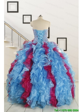 Fashionable Beading Quinceanera Dresses in Multi-color For 2015