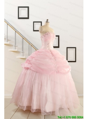 Pretty Strapless Quinceanera Dresses with Beading and Pick Ups