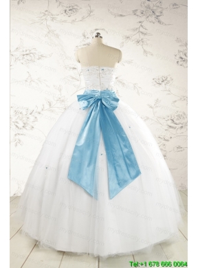 Discount White Quinceanera Dresses with Appliques