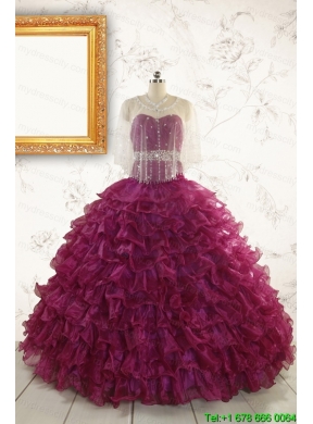Prefect Quinceanera Dresses with Beading and Ruffles for 2015