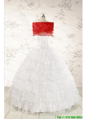 The Most Popular White Sequins Ball Gown Quinceanera Dresses for 2015