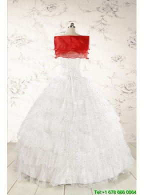 The Most Popular White Sequins Ball Gown Quinceanera Dresses for 2015