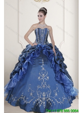 2015 Designer Embroidery and Beading Dresses for Quinceanera
