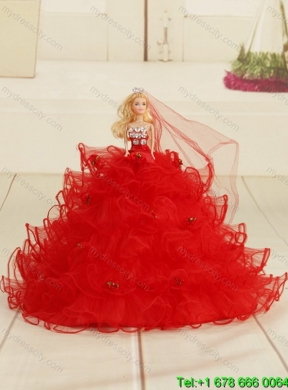 2015 Designer Red Quinceanera Dresses with Appliques and Pick Ups