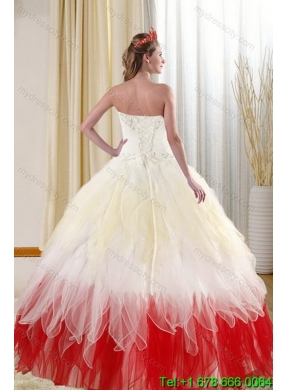 2015 Designer Sweetheart Quinceanera Dresses with Beading
