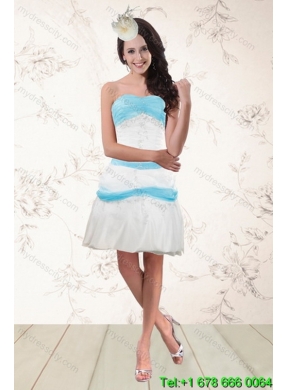 Designer 2015 Strapless Floor Length Appliques Quince Dresses