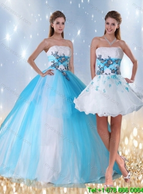 Designer Multi Color Quinceanera Dress with Appliques and Beading