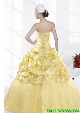 Designer Strapless Beading Quinceanera Dresses for 2015