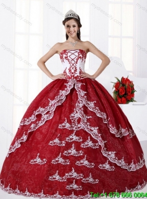 2015 Detachable Appliques Strapless Quinceanera Skirts in Multi Color