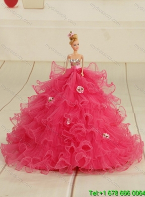 2015 Detachable Hot Pink Quinceanera Dresses with Beading and Lace