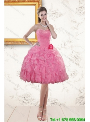 Detachable Baby Pink Quinceanera Skirts with Beading and Ruffles