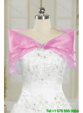 Detachable Baby Pink Quinceanera Skirts with Beading and Ruffles