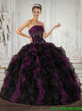 Detachable Multi Color Strapless Quinceanera Skirts with Ruffles and Embroidery