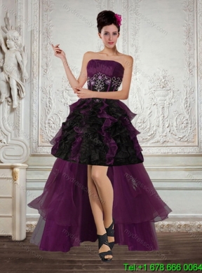 Detachable Multi Color Strapless Quinceanera Skirts with Ruffles and Embroidery