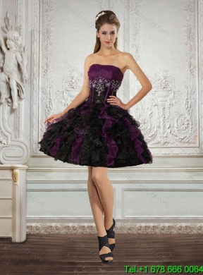 Detachable Multi Color Strapless Quinceanera Skirts with Ruffles and Embroidery