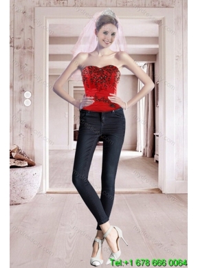 Detachable Red Quinceanera Skirts with Appliques and Pick Ups for 2015