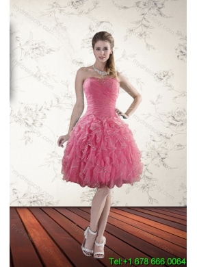Detachable Strapless Paillette Quinceanera Skirts in Rose Pink for 2015