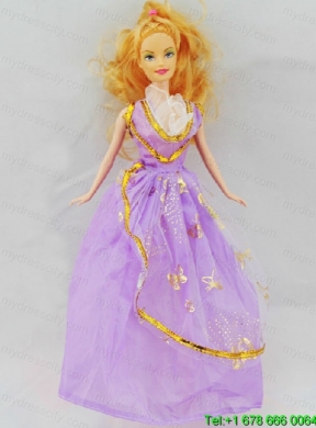 The Most Amazing Lilac Dress With Appliqes Made To Fit The Barbie Doll