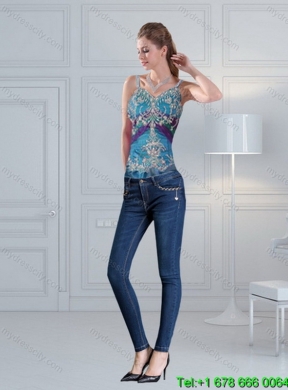 2015 Detachable and  Elegant Multi Color Quinceanera Gown with Hand Made Flower and Pick Ups