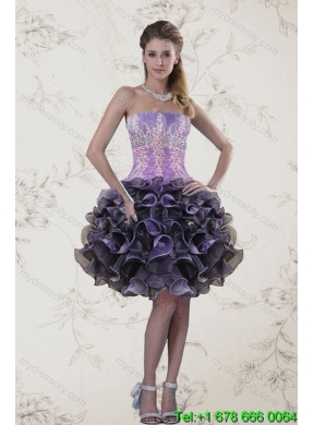 2015 Detachable Appliques and Ruffles Quinceanera Skirts in Multi Color